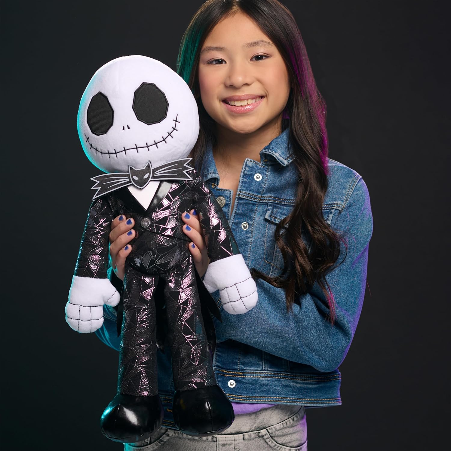 Disney Tim Burton's The Nightmare Before Christmas Large 19-inch Jack Skellington Plush Stuffed Animal, Mettalic Finish, Soft Toys for Fans, Girls, Boys, Kids Ages 3 and Up by Just Play - Image 2