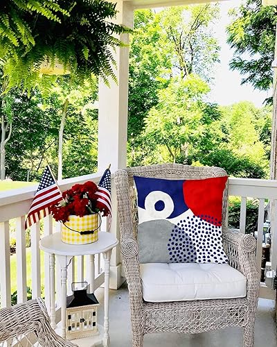 Miniatura 9 de Jartinle Juego de 4 fundas de almohada modernas de arte abstracto de mediados de siglo, 18 x 18 pulgadas, coloridas, bohemias, estéticas, florales,