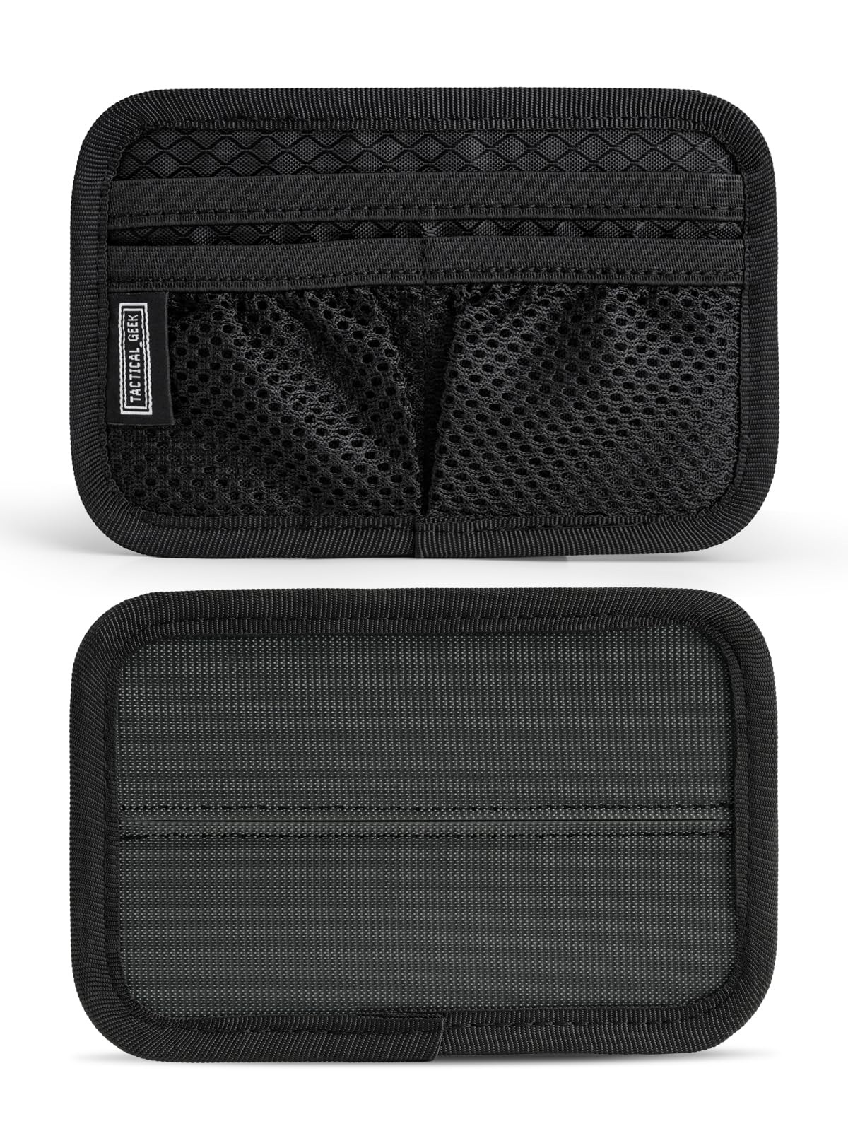 TACTICAL GEEK TCM3 Mini Tableau Organisateur EDC, Accessoires De Sac À Dos avec Poche Ouverte & Poche en Maille, Panneau D'insertion avec Crochet Et Boucle Modulaires pour Transport Quotidien, Noir