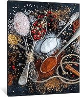 Vista 50 de Arte de decoración de pared para comedor, cocina, cocina, comedor, especias, verduras, cocina, comedor, decoración de pared, pintura artística