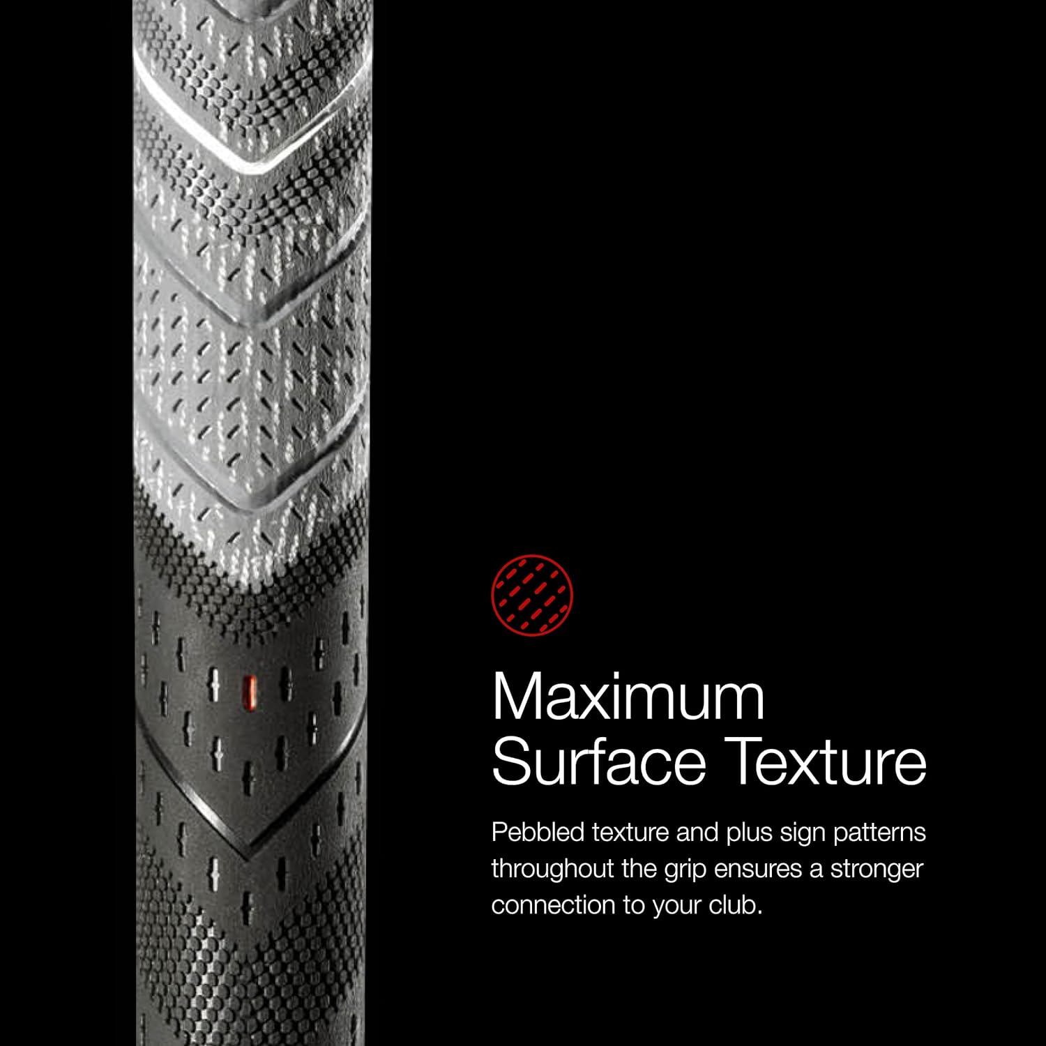 Golf Pride MCC Plus4 Golf Club Grip - All-Weather Hybrid Grip with Larger Lower Hand - Brushed Cotton Cord & Pebbled Texture