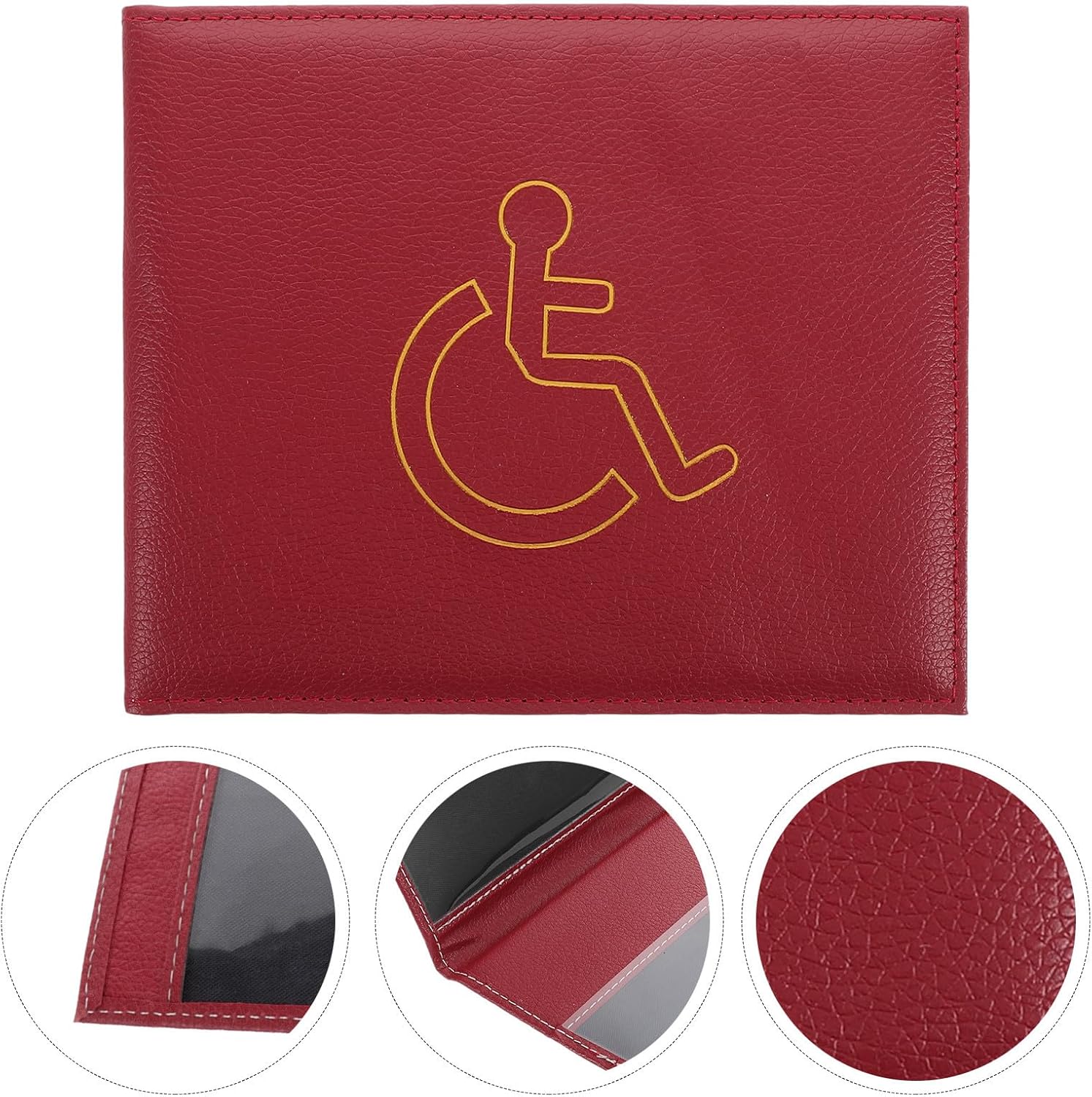 Disabled Certificate Card Holder Sleeve with Multiple Slots PU