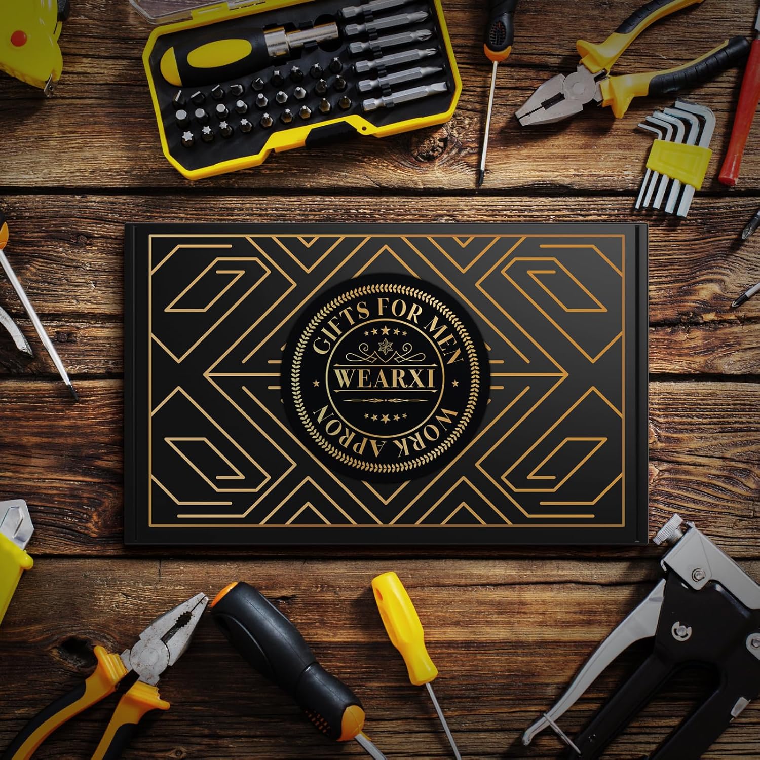 WEARXI Aprons for Men, Woodworking Apron with Tool Pockets, Canvas Work Apron for Woodworkers, Mechanics, Blacksmiths, Carpenters S-XXXL, Mens Aprons Gifts for Dad, Valentines Day Gifts, Dad Gifts - Image 9