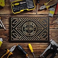 Vista 9 de WEARXI Aprons for Men, Woodworking Apron with Tool Pockets, Canvas Work Apron for Woodworkers, Mechanics, Blacksmiths, Carpenters S-XXXL, Mens