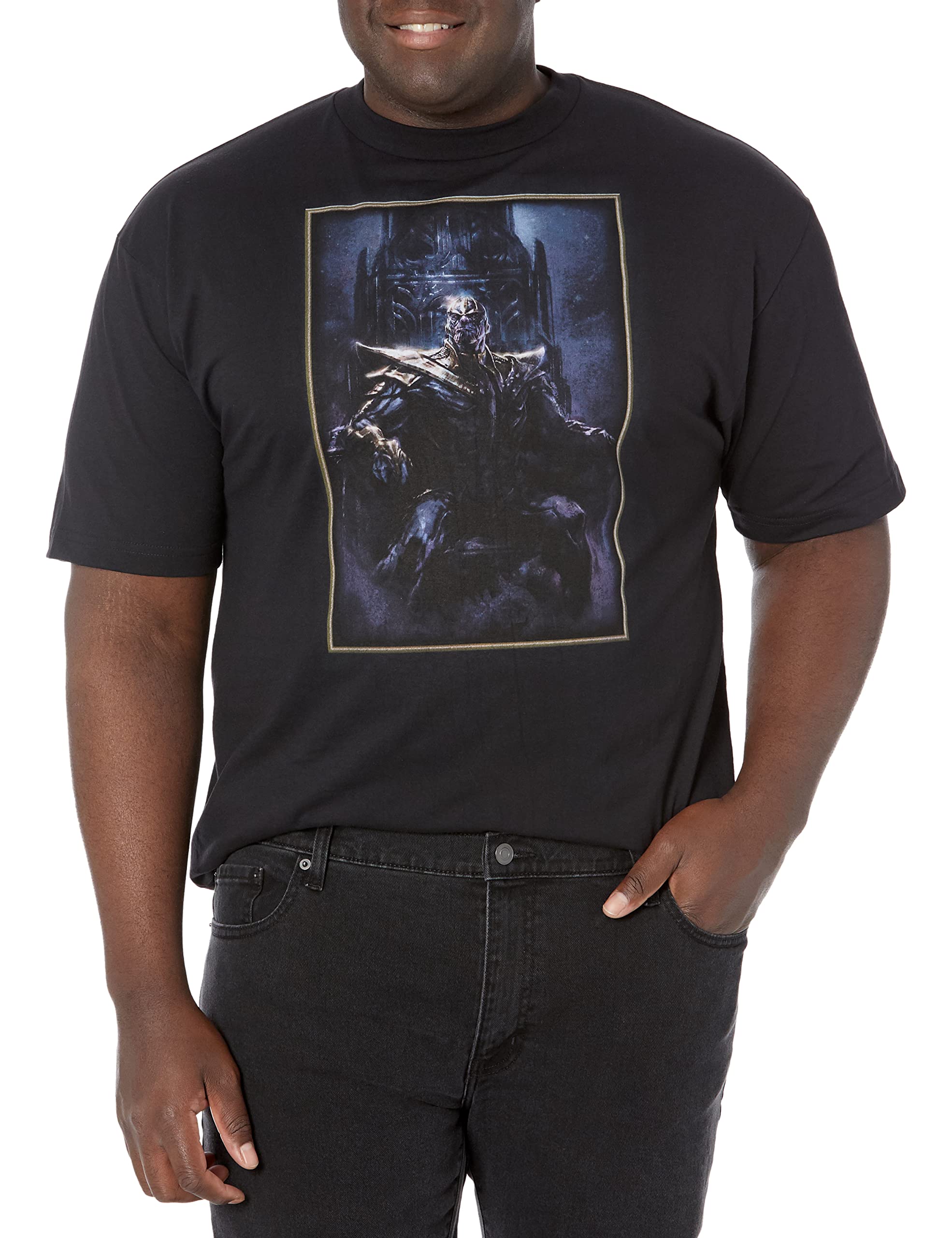 Marvel Men's Thanos Throne T Shirt, Black, L UK