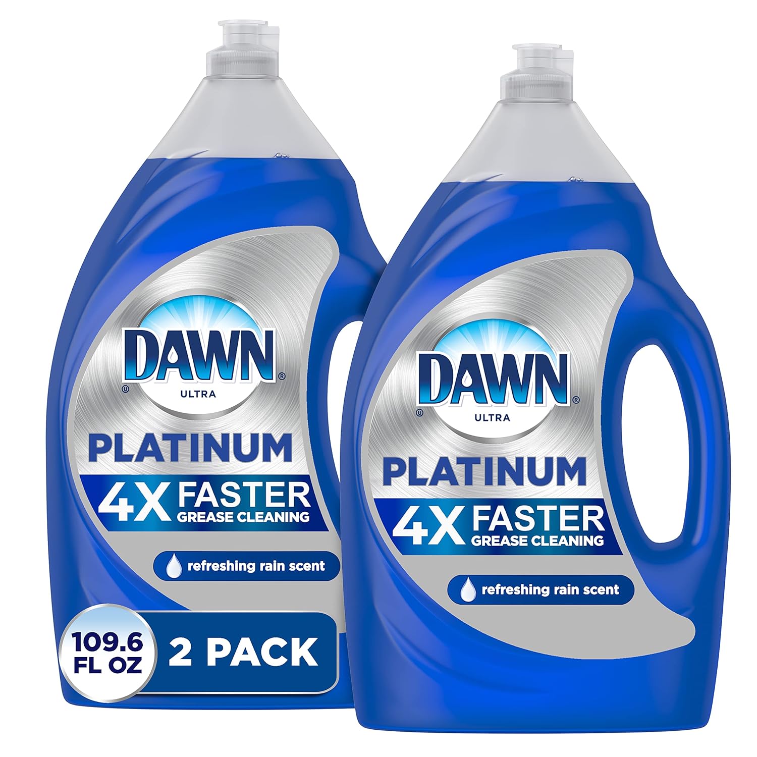 Dawn Platinum Dishwashing Liquid Dish Soap, Refreshing Rain Scent, 54.9 fl oz (Pack of 2) : Health & Household