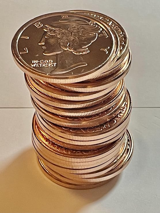 1 Ounce 2012 .999 Pure Copper Bullion Round Mercury Head Design
