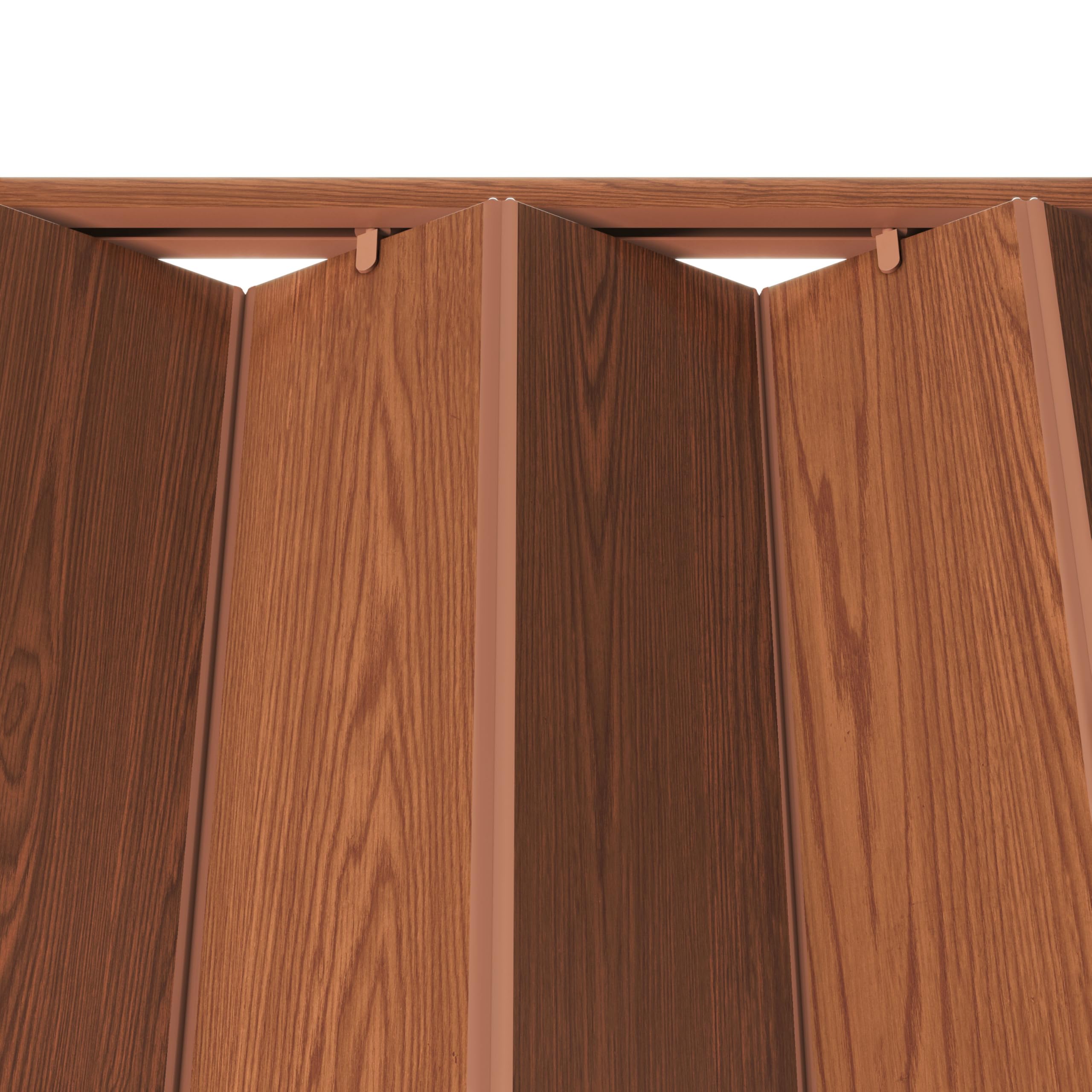 Studio Series 48" W PVC Pieghevole Fisarmonica Doors, Noce