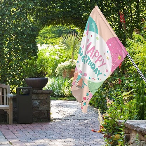Miniatura 2 de Bandera de jardín de feliz cumpleaños, letrero para puerta de fiesta de cumpleaños de niños y niñas, letrero de césped para patio de cumpleaños,