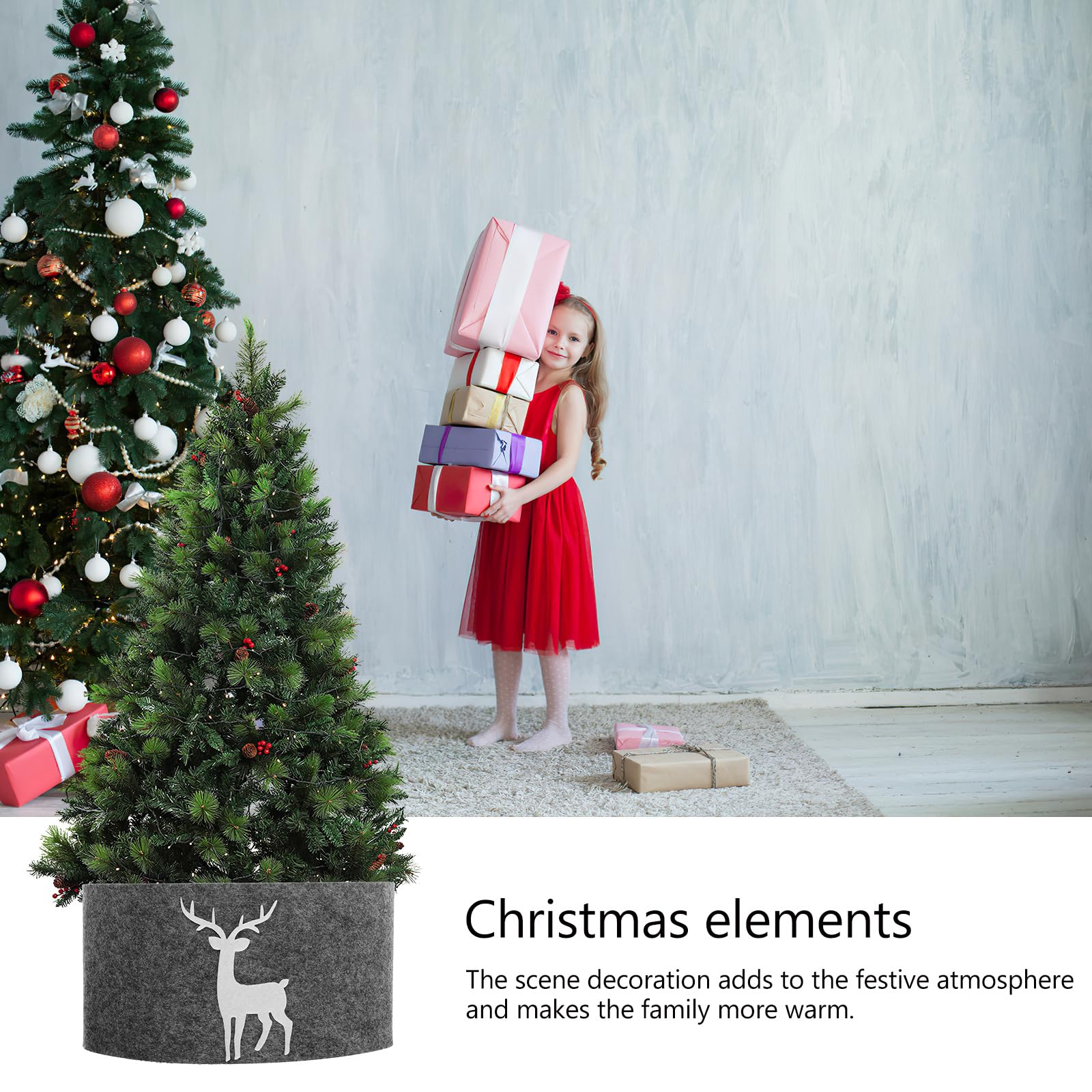 Collare per albero di Natale, anello per albero in rattan, copertura base decorativa per la casa e il soggiorno, decorazione per albero di Natale | Leroy Merlin
