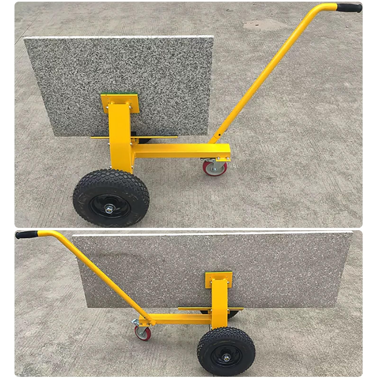 Carrello a 3 Ruote per Trasporto di Lastre di Pietra
