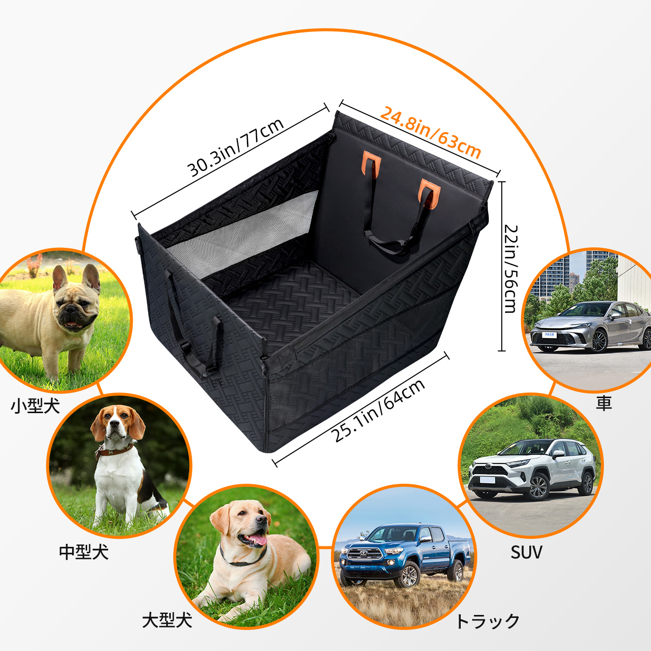 Amazon.co.jp: Cavoyo 犬 車 シート後部座席 中大型犬 ペットドライブ