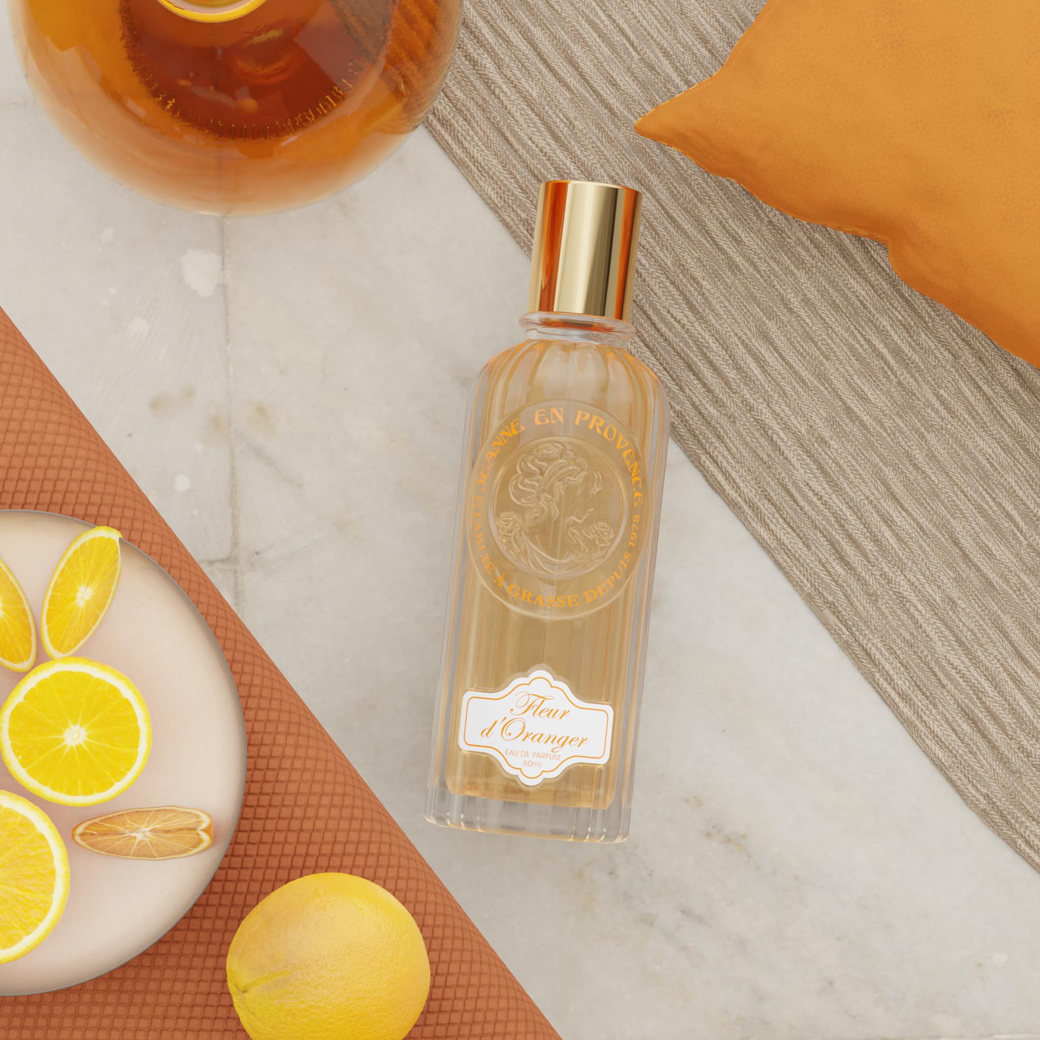 JEANNE EN PROVENCE - Perfumy damskie Fleur d'Oranger - Woda perfumowana - Butelka z rozpylaczem 60 ml - Wyprodukowano we Francji w Grasse