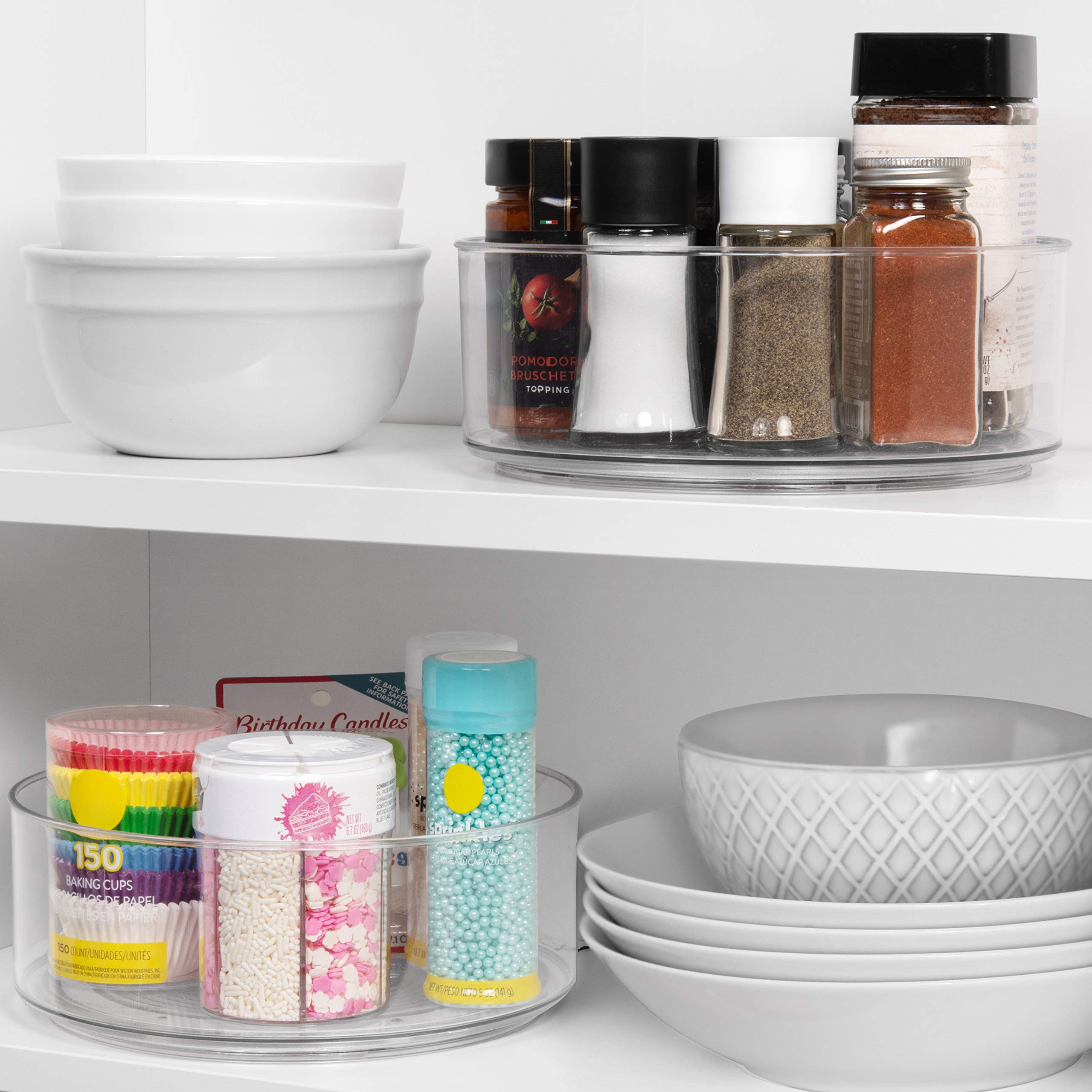 ClearSpace Plastic Lazy Susan Organizer Rotating Spice Rack