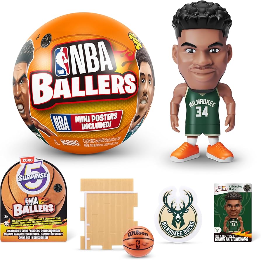 NBA BALLERS ボーラーズ フィギュア セット Amazon.co.jp: ZURU 5 サプライズ NBA ボーラーズシリーズ1