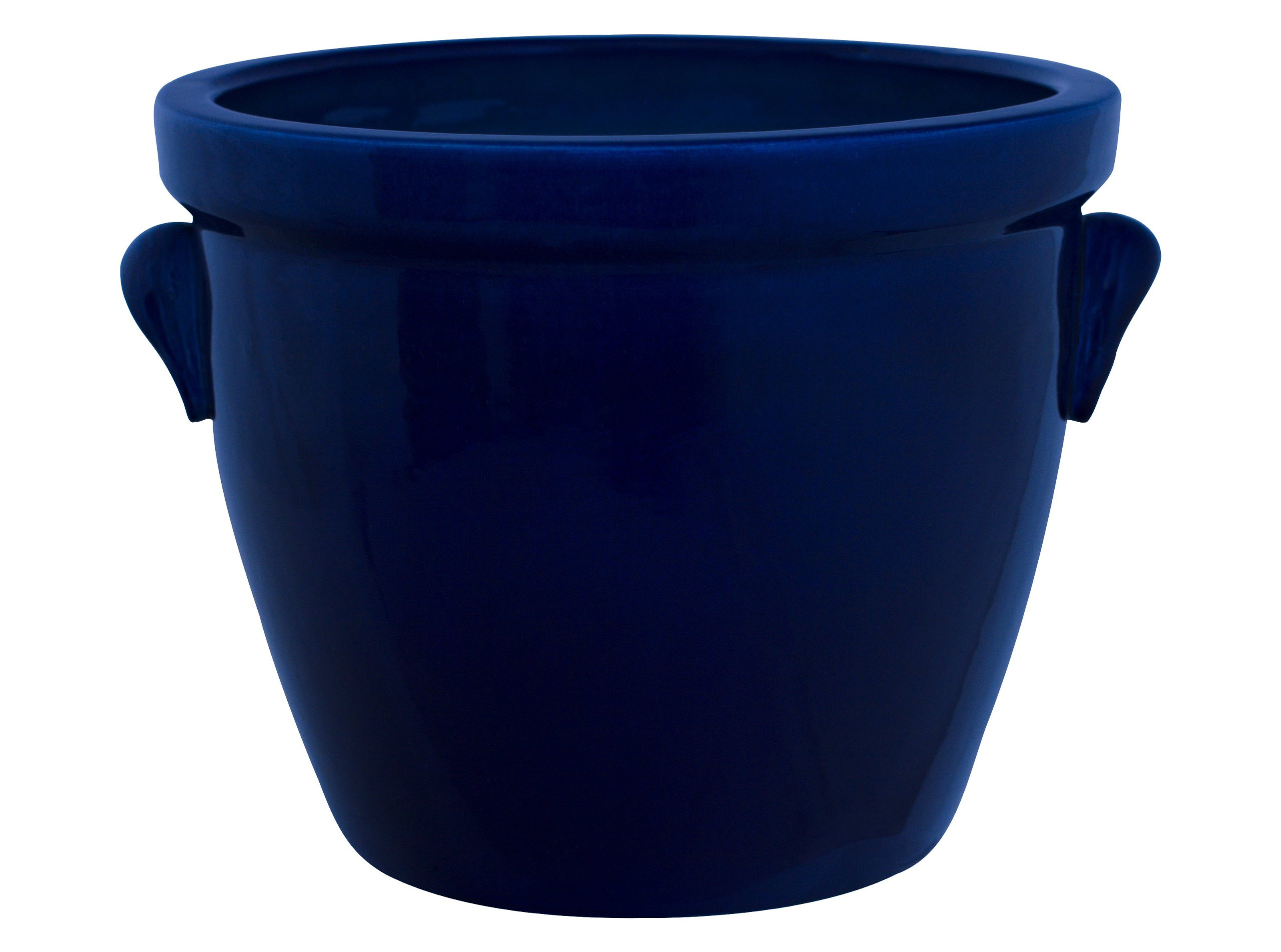 Pot de fleurs Venus II en céramique bleu cobalt 40x32 cm