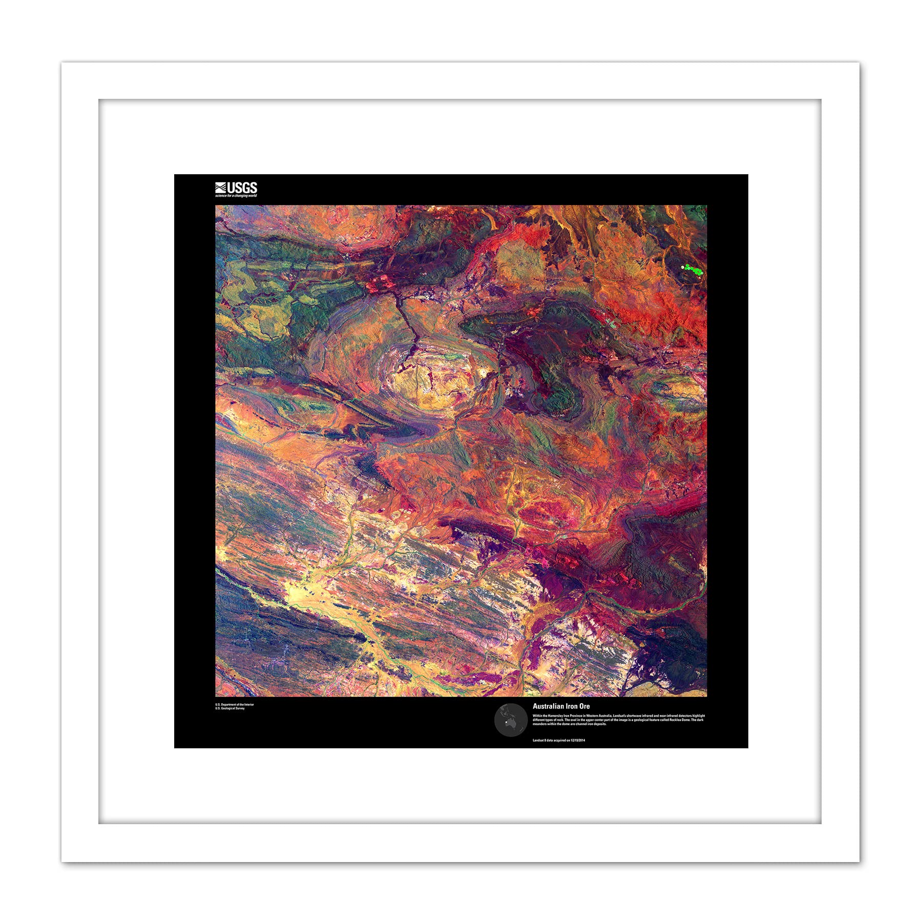 Amazon.co.jp: Earth Art USGS オーストラリアン鉄鉱 9×9インチ 正方形