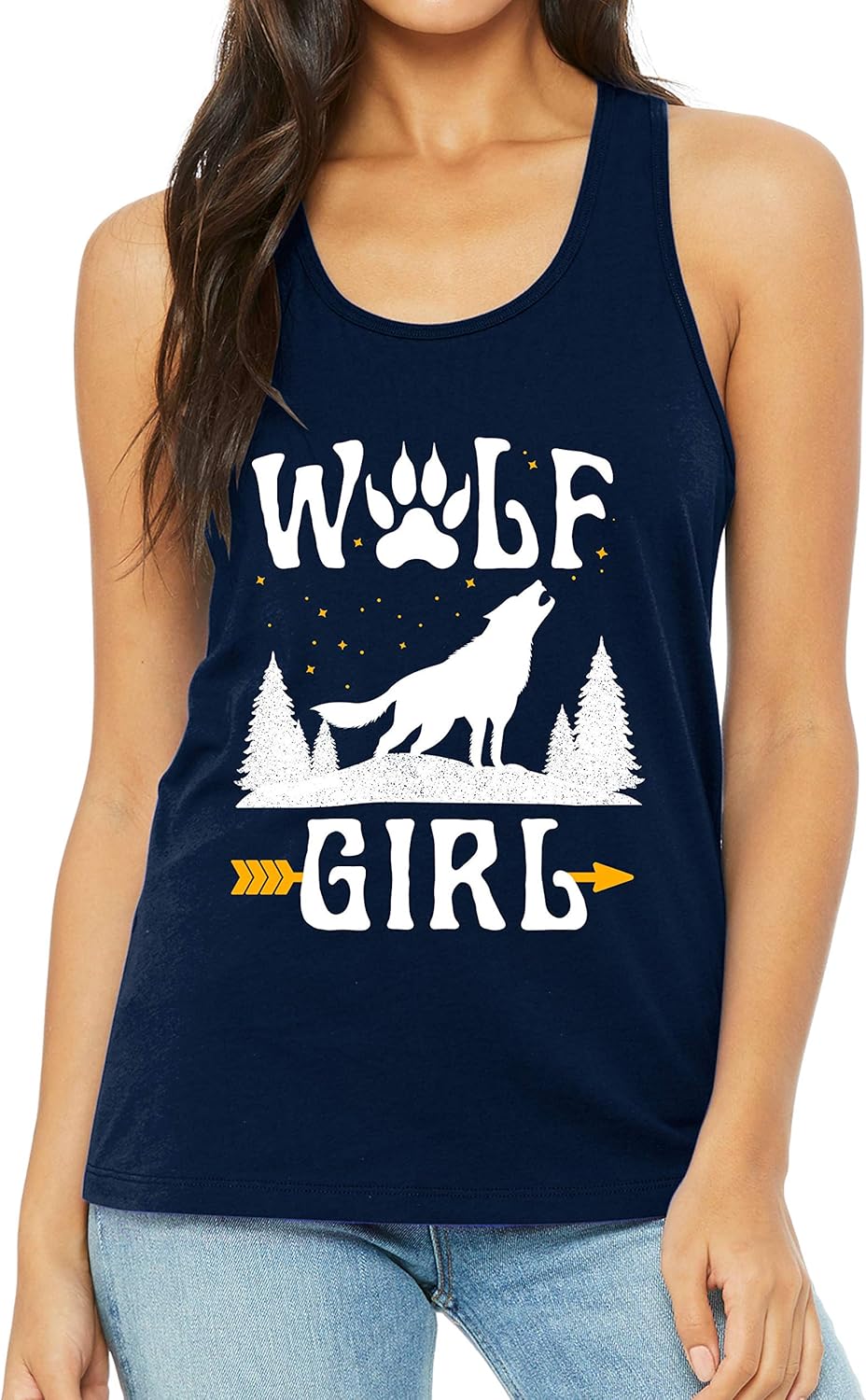 Wolf Girl Shirt Funny Wildlife Animal Lovers Howling Wolf Women T-Shirts - Image 4