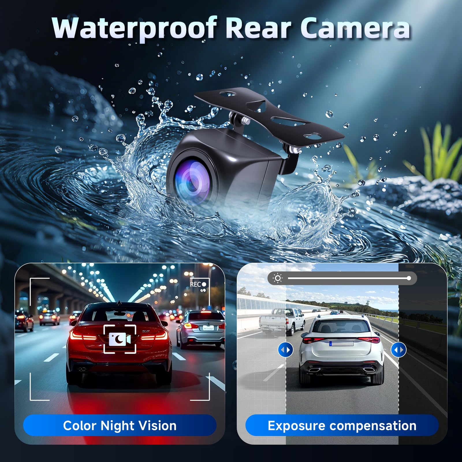 Hodozzy Dashcam Cámara Frontal 4K y Cámara Trasera 2K, Pantalla 3,16 Pulgadas, Cámara para Salpicadero de Coche, WiFi y App, ADAS BSD y LCA, Sensor G, Grabación en Bucle, Monitor en Modo Aparcamiento