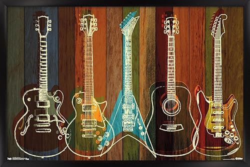 Miniatura 7 de Trends International Póster de pared de guitarras para pared, 22.375 x 34 pulgadas, versión enmarcada en blanco