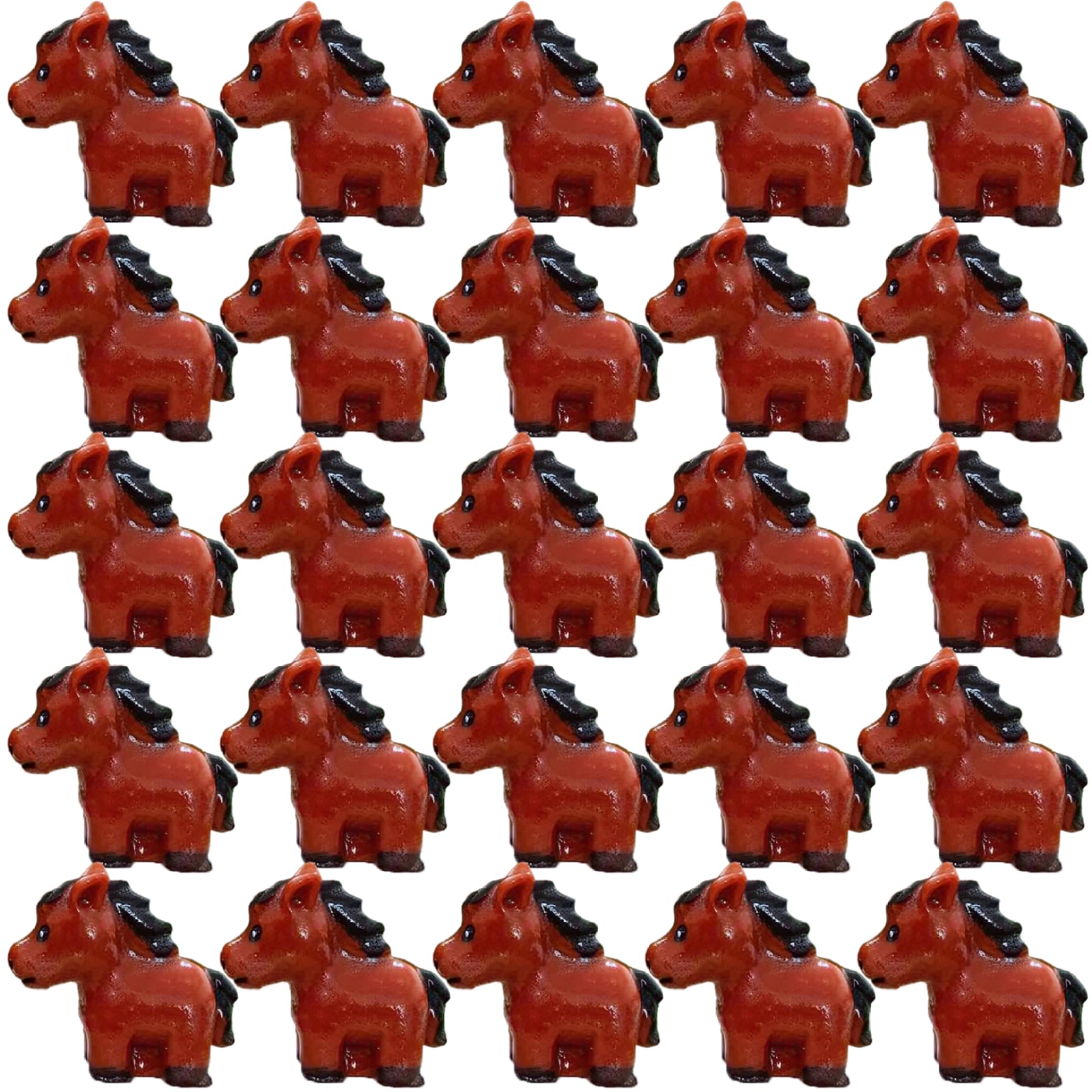 Figuras de caballos pequeños e impermeables de resina reutilizable para decoración