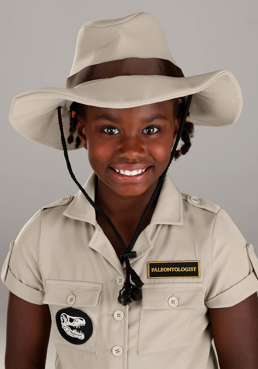Fun Costumes Dinosaur Paleontologist Costume for Girls Jumpsuit, Belt, Hat, Accessories