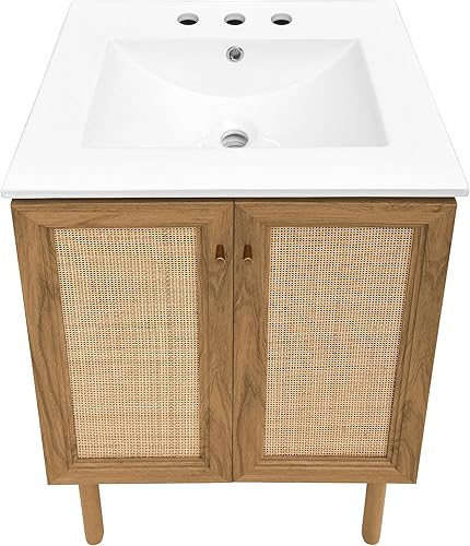 Vista 335 de Swiss Madison Classe - Lavabo de baño de roble de 24 pulgadas incluido