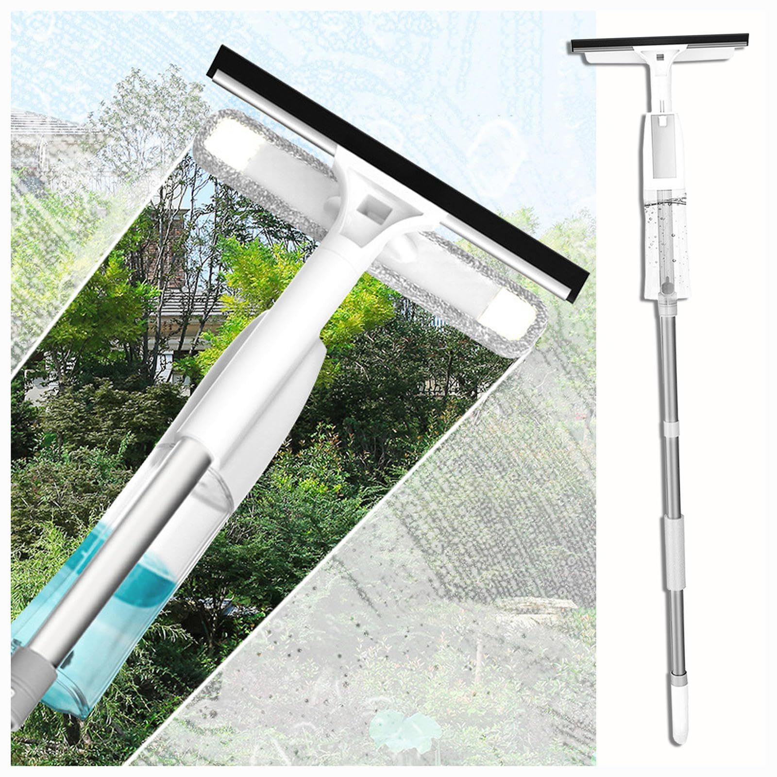 噴射 水キリワイパー 伸縮ポールとマイクロファイバークロス3枚付き, 3