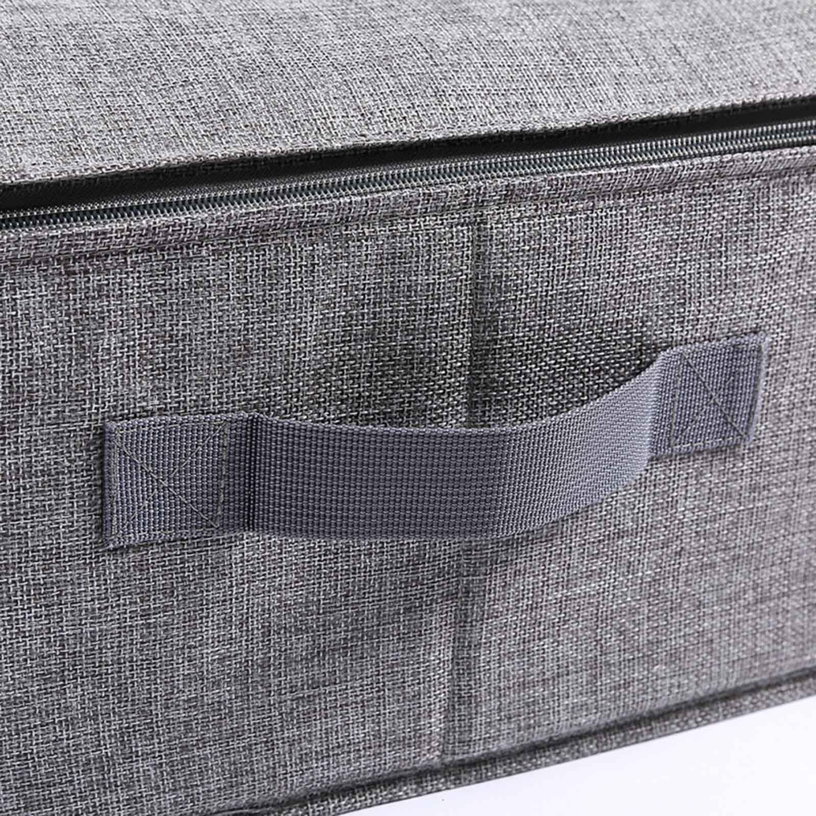 Quilt Bettboden Aufbewahrungsbox, Stoff faltbare Kleidung, feuchtigkeitsbeständige Aufbewahrungsbox mit Abdeckung, Quilt Bettboden mit großem Fassungsvermögen