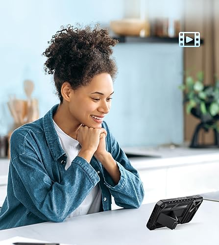 Miniatura 8 de FNTCASE Funda para iPhone 12 iPhone 12 Pro, protección a prueba de golpes de grado militar con soporte y carcasa de TPU resistente con textura mate