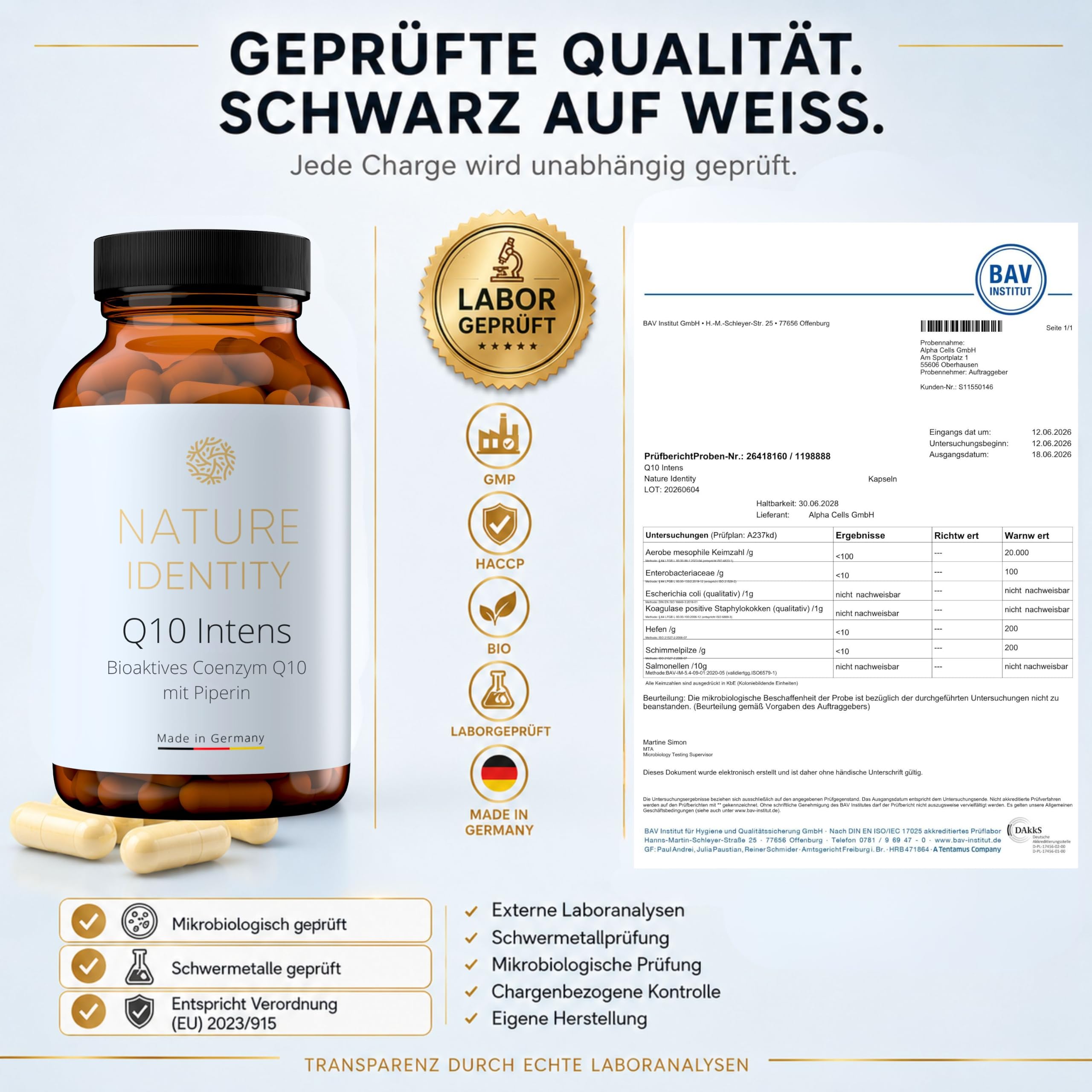 Coenzym Q10-180 Kapseln - hochdosierte 250mg pro Kapsel - Reines Premium Q10 aus pflanzlicher Quelle kombiniert mit MCT-Öl & Piperin - Made in Germany | Reines Premium Q10, Pflanzliche Quelle, Mit MCT-Öl & Piperin, Made in Germany