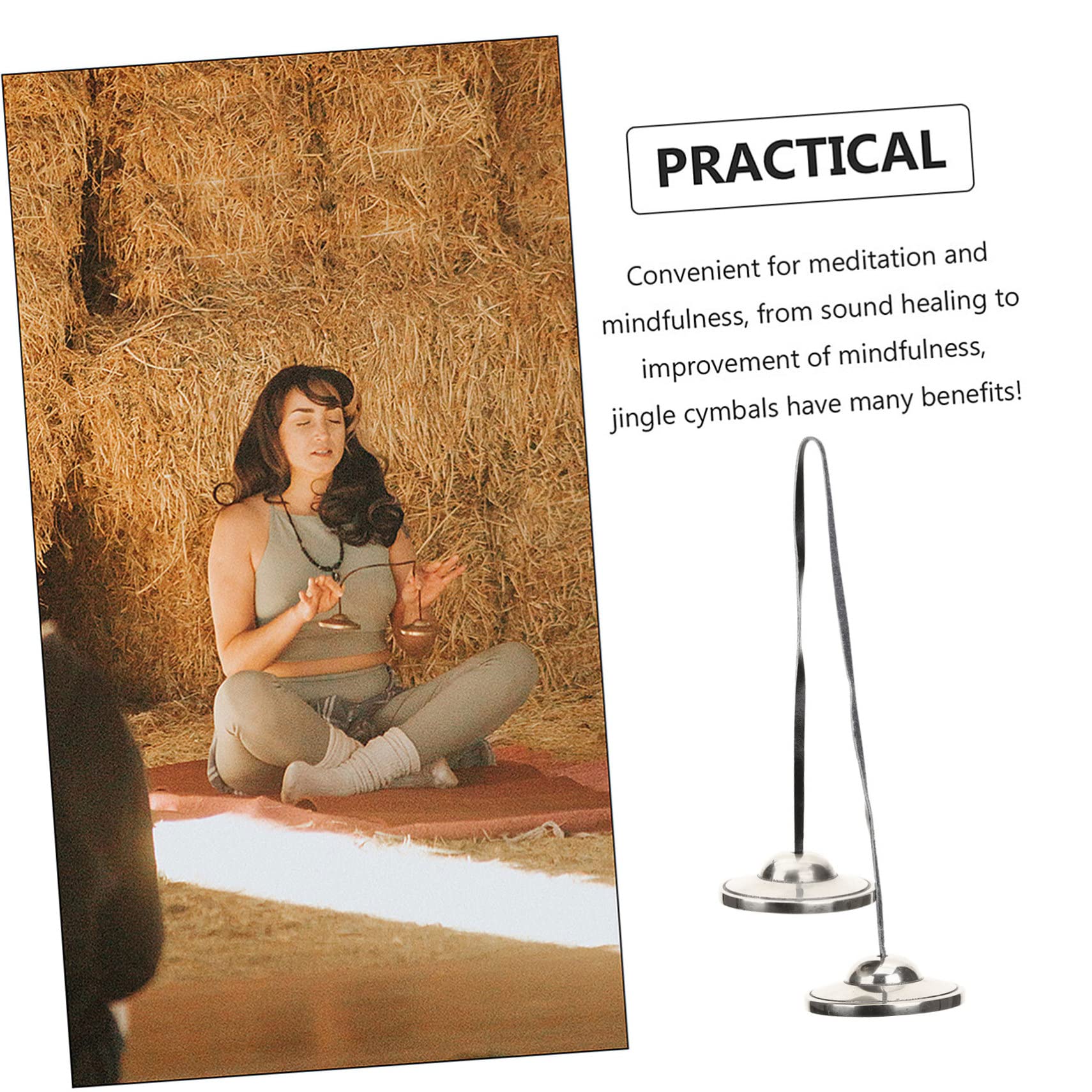 SHOWERORO 1ensemble Cloche Tingsha Tibétaine Pour Et Yoga Instrument De Percussion Manuel Et Élevé Pour Pratique Spirituelle Et Voyage Compacte