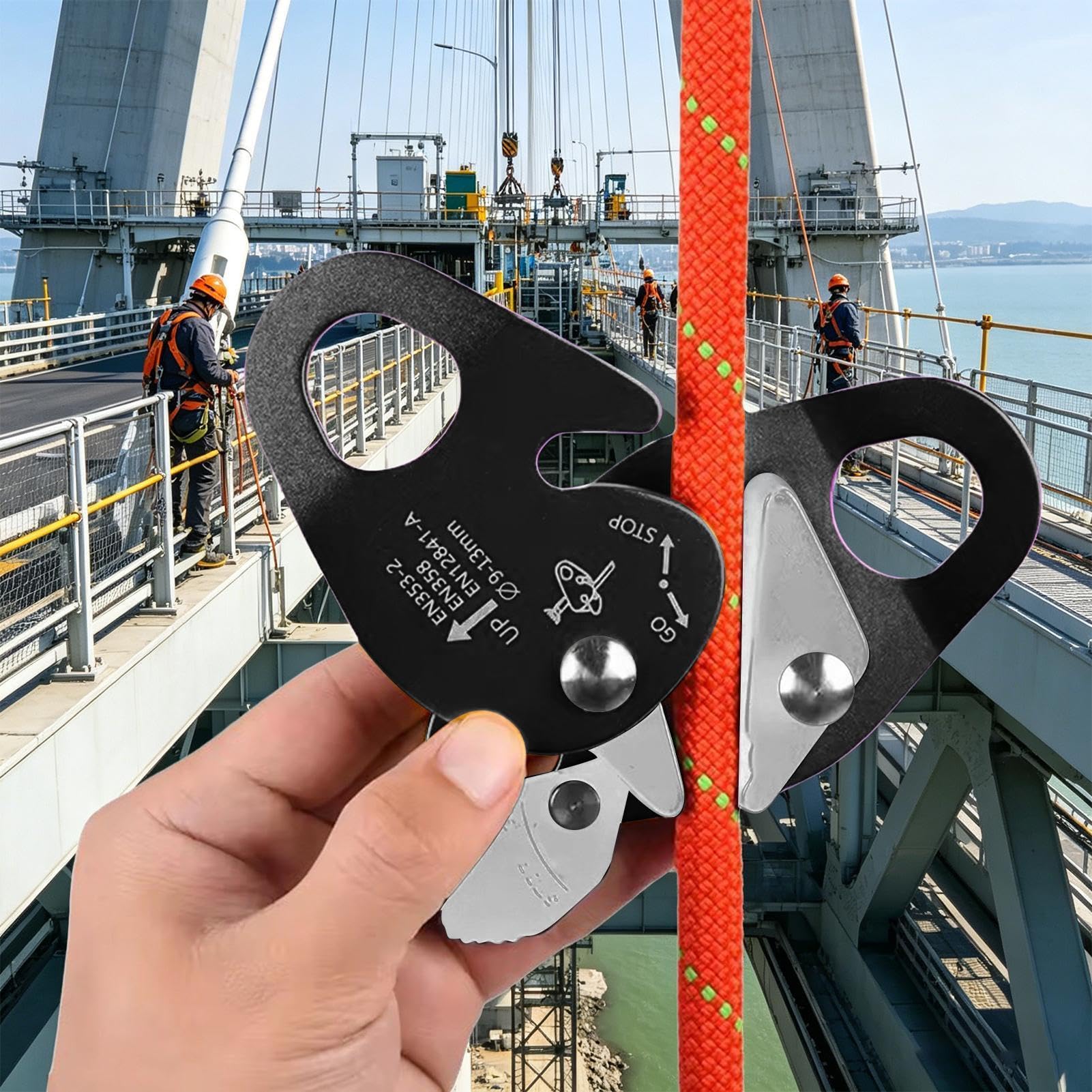 Dispositivo Auto Belay Descendedor Autobloqueante De Aluminio