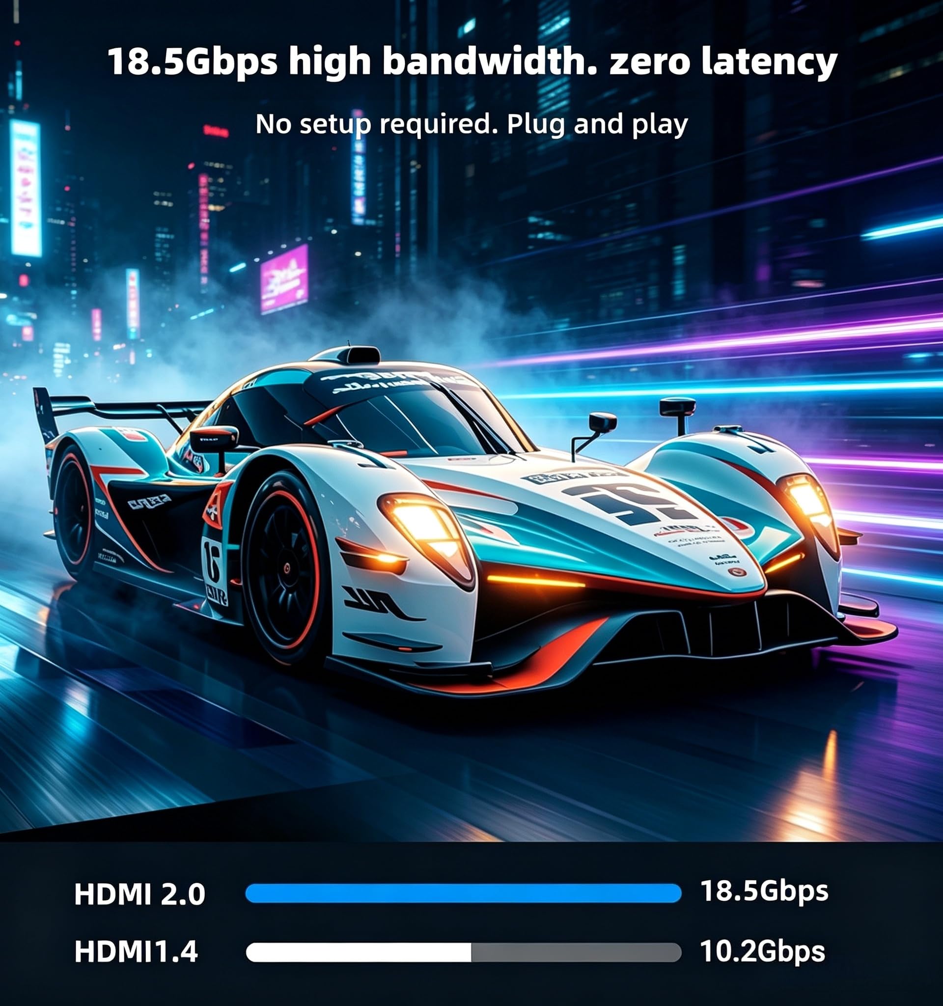 Splitter HDMI 1 in 2 Out, 4K @ 60Hz 1 x 2 HDMI Splitter supporta 3D e 1080P @ 60Hz, duplicate/mirroring da una sorgente a due display, splitter ultra HD ad alta velocità per PC, laptop, B0X, PS5, Roku