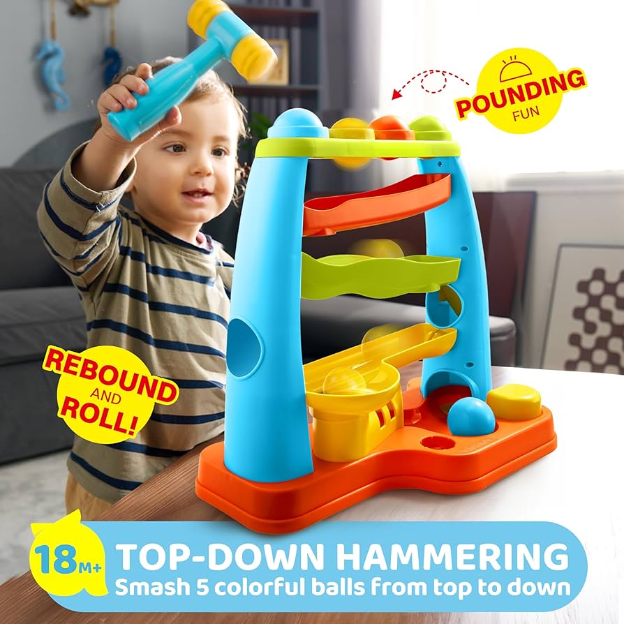 Kidoozie Ball Drop Lalalak Kids Pound Ball Leaning Station