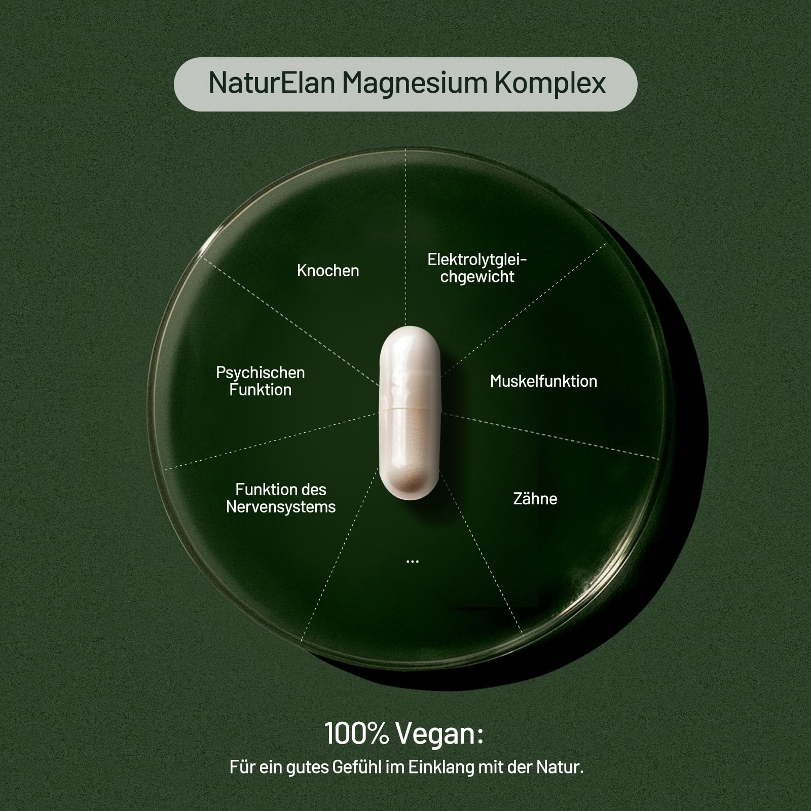 Magnesium Komplex Hochdosiert 400mg - 180 Premium Kapseln (6 Monate), 5 in 1, 807 mg je Kapsel, davon 400mg elementares Magnesium, Vegan, Magnesiumglycinat, Citrat, Malat, Taurate, Oxid