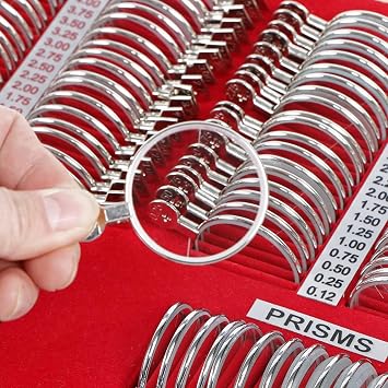 266pcs Optometry Box Trial Lens Case Set, Metal Rim Aluminum Case Trial Frame Metal Rim Ophthalmic lenses,Optometry Optical Instrument for vision screening