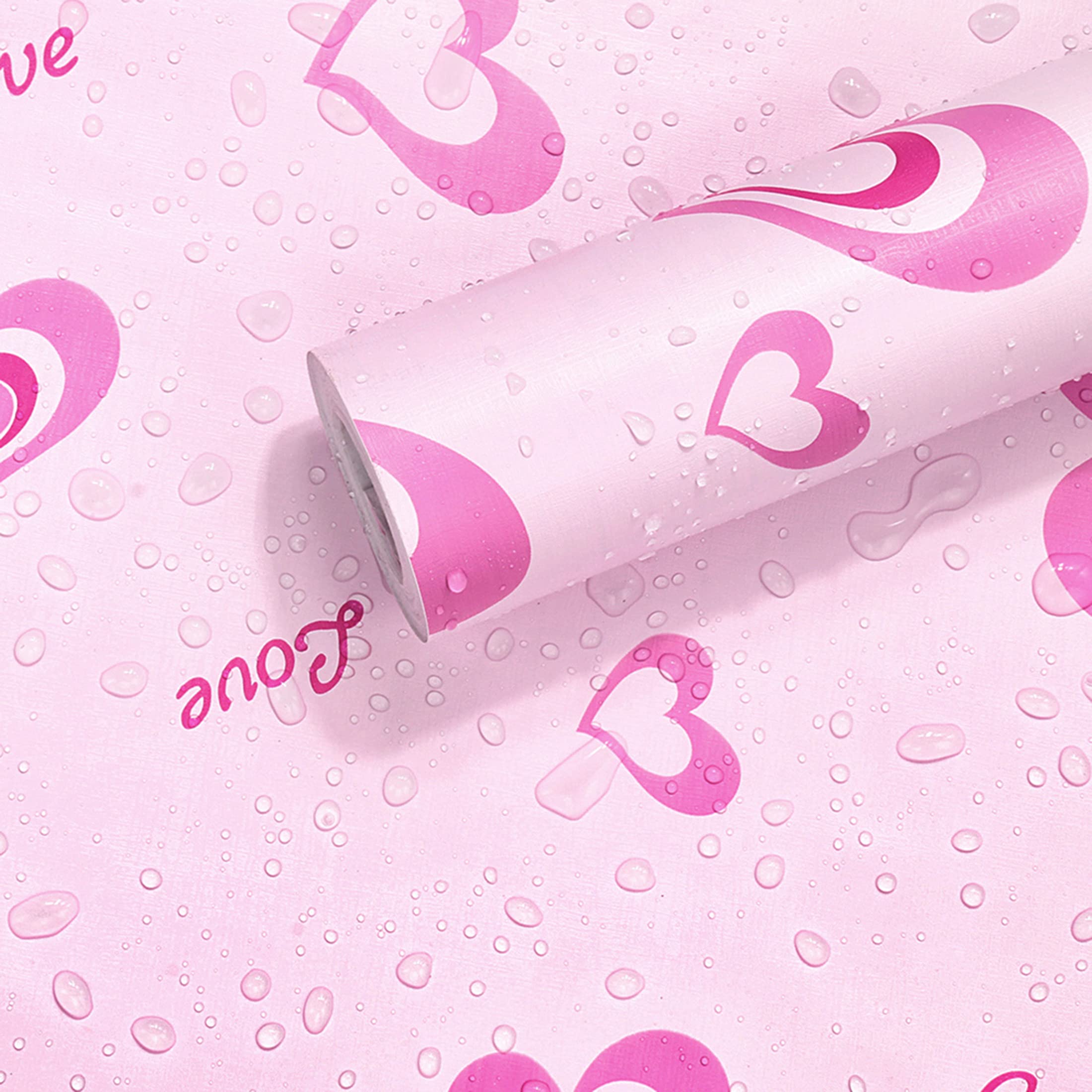 wolpin Wall Stickers Wallpaper Bedroom Interior (45 x 500 cm) Decoration Love Design with Hearts Romantic DIY Self-Adhesive, Pink (B08Z2ZFP9H) Amazon Price History, Amazon Price Tracker