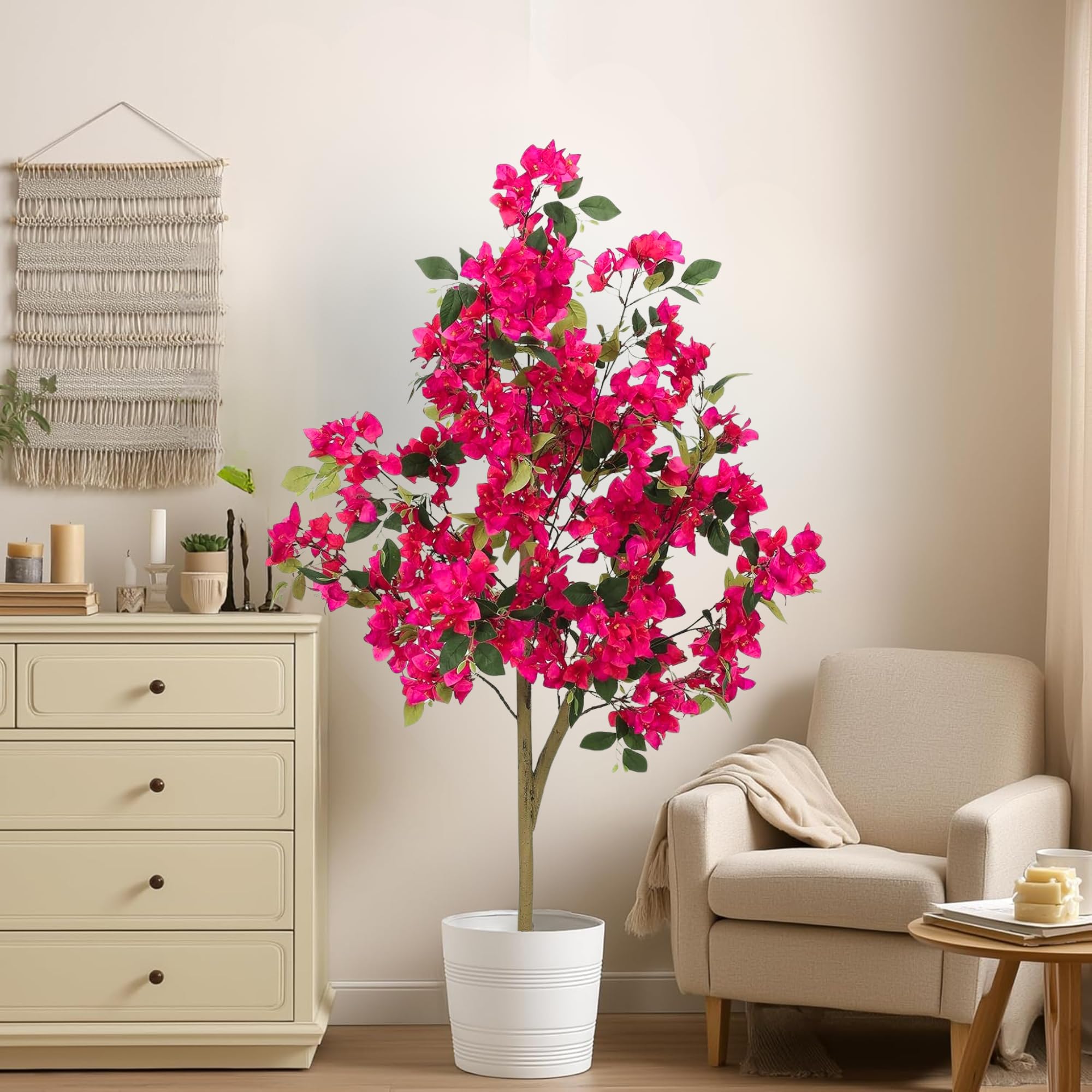 Pink Bougainvillea Tree - 5ft Artificial Flower Plant -6 Pink Bougainvillea Tree - 5ft Artificial Flower Plant -6