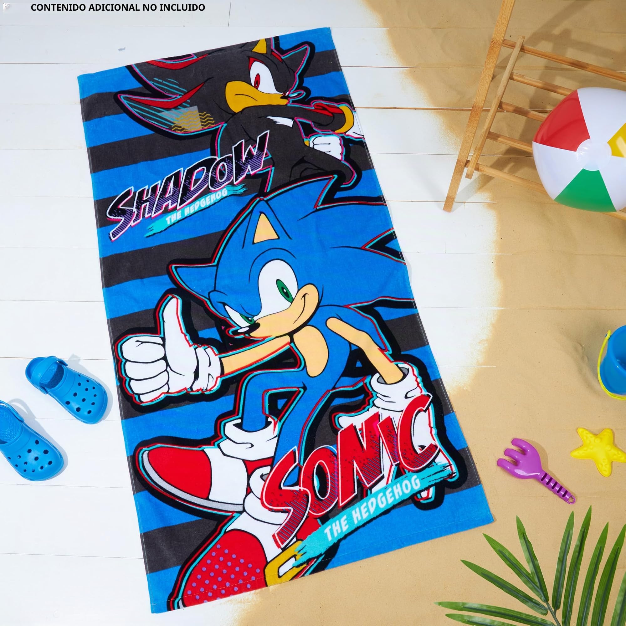 SONIC THE HEDGEHOG Toalla Piscina Niña Niño y Adolescente Toallas Baño Grandes Toallas Algodon Ducha Playa Secado Rápido 140x70cm (Multi, 70x140cm)