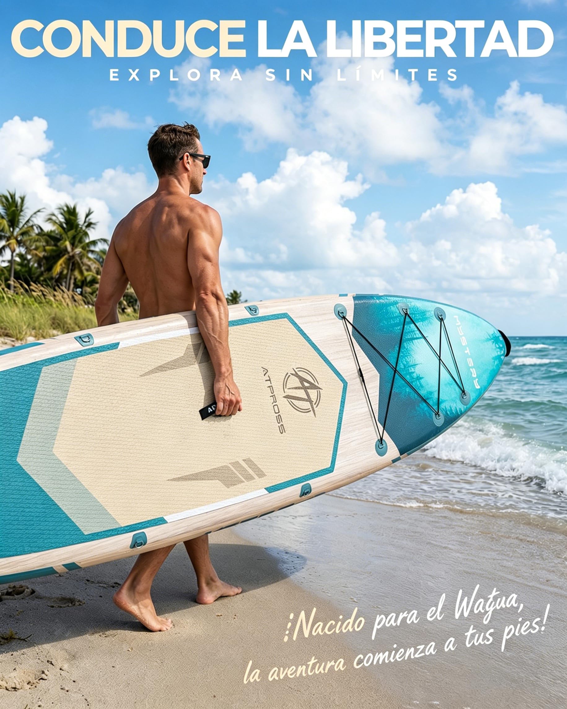 Tabla Paddle Surf Hinchable Inflable Extra Grande para Adultos, con Capacidad para 204,1 kg. con Kit de Accesorios Mochila. Kayak Inflable, Antideslizante, Ideal para Yoga,