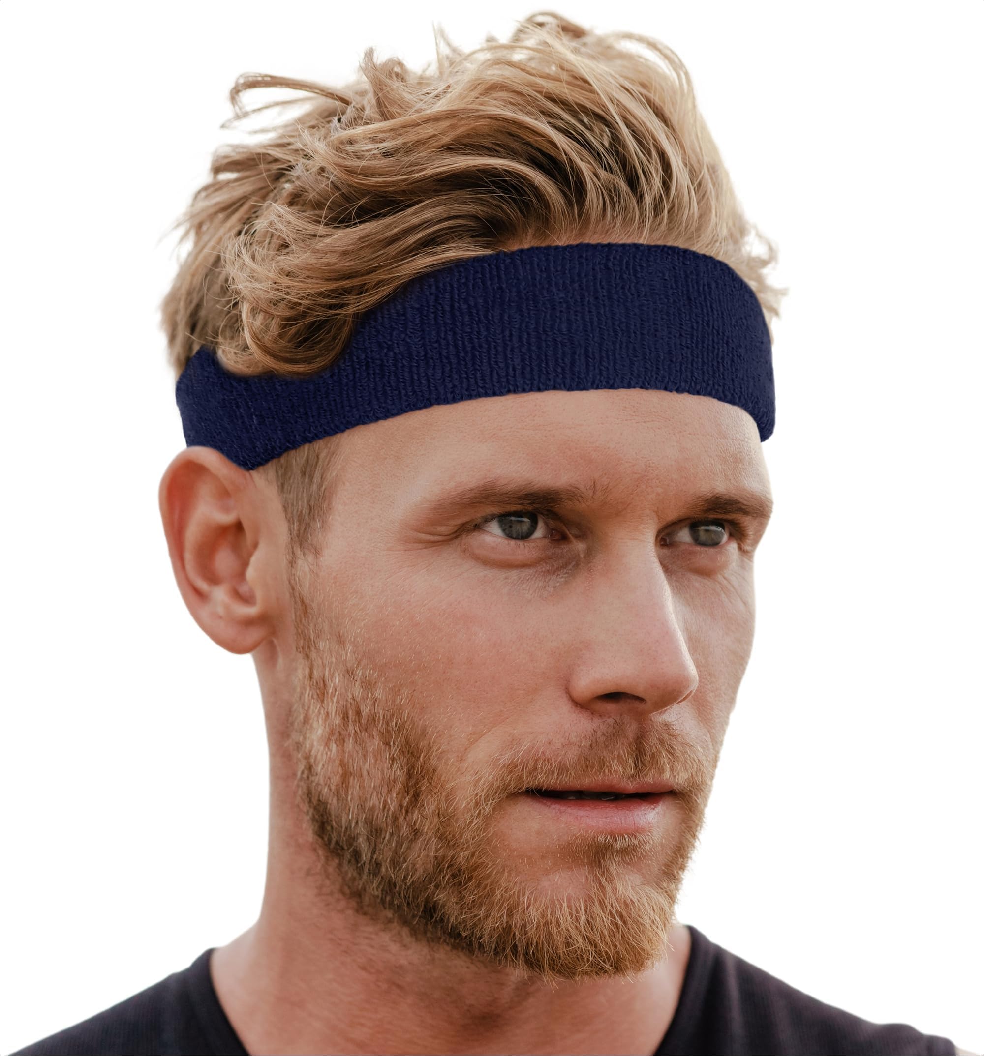 Tough Headwear Terry Cloth Headband - Sweat-Wicking Running Head Band - Basketball Accessories - Headband for Washing Face