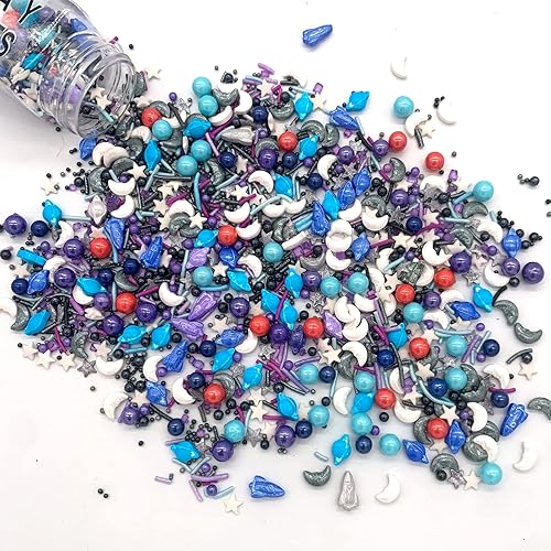 Miniatura 3 de Galaxy Stars Universe Sugar Sprinkles - Decoración comestible para tartas, galletas, cupcakes, helado, dona, decoración para tartas, 3.4 onzas