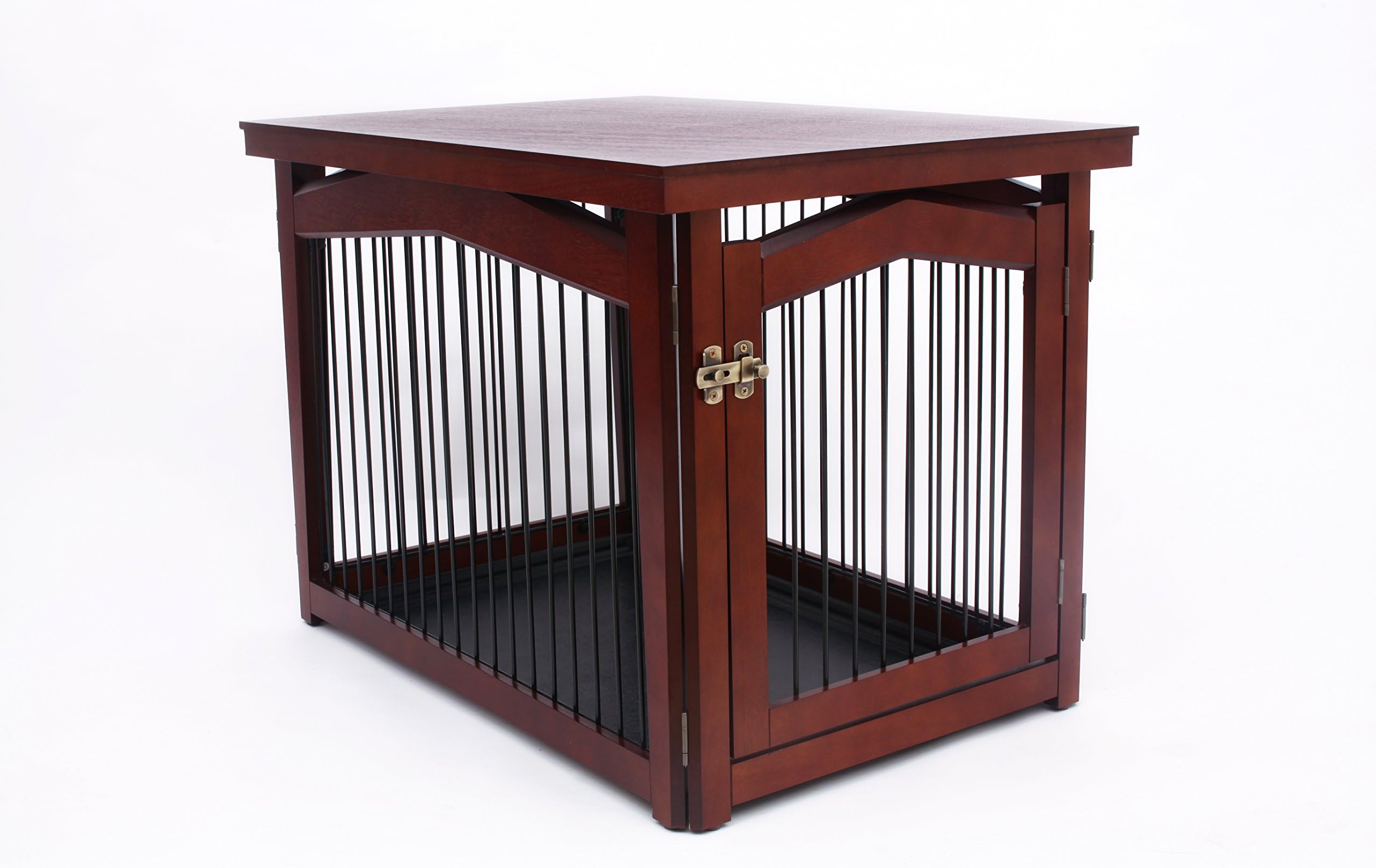 Merry Pet 2-in-1 Configurable Pet Crate and Gate, Brown, Large