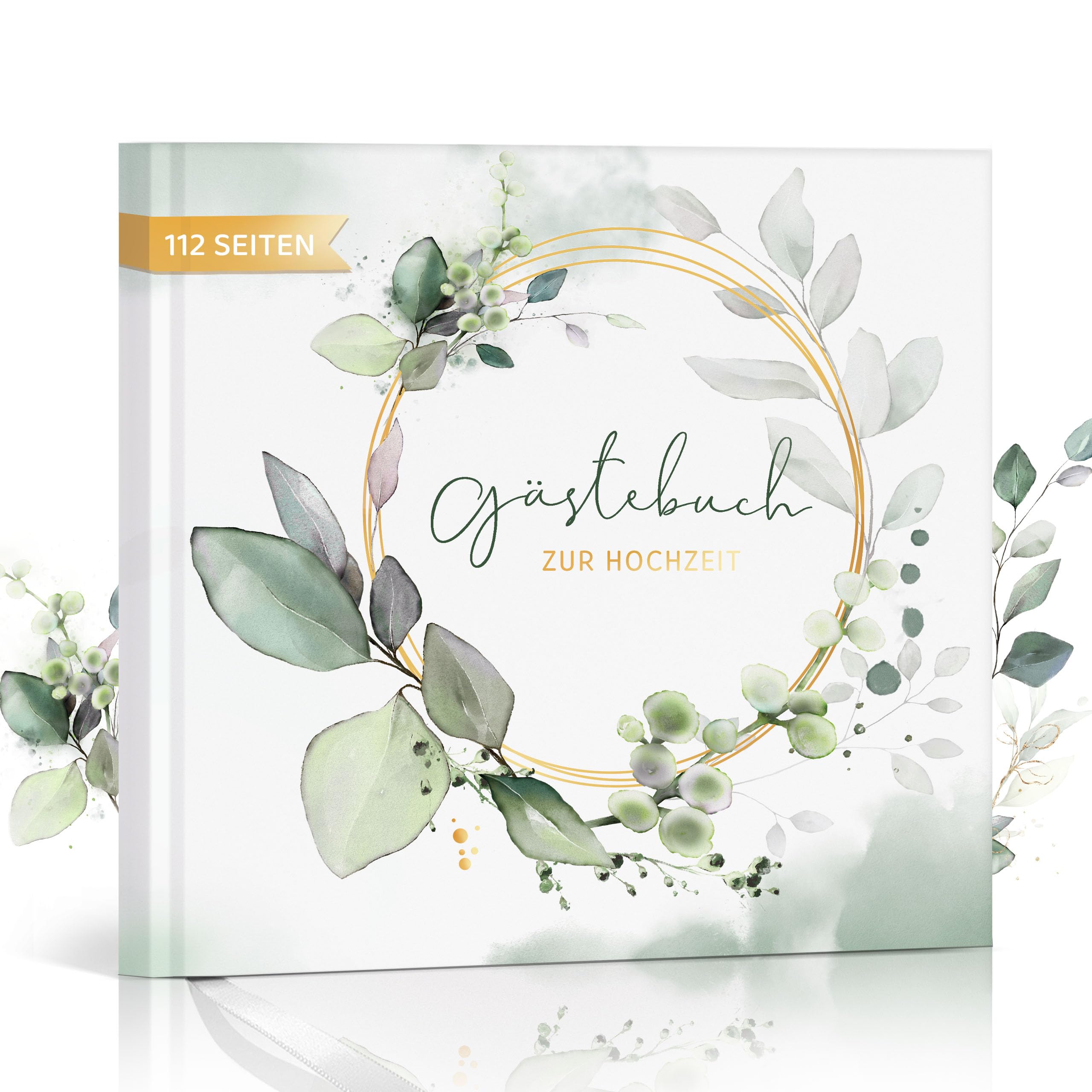 Hyggartn Libro de visitas de boda, libro de visitas, 21 x 21 cm, libros de visitas para bodas, libro de visitas de boda con preguntas para rellenar, 112 páginas para recuerdos inolvidables