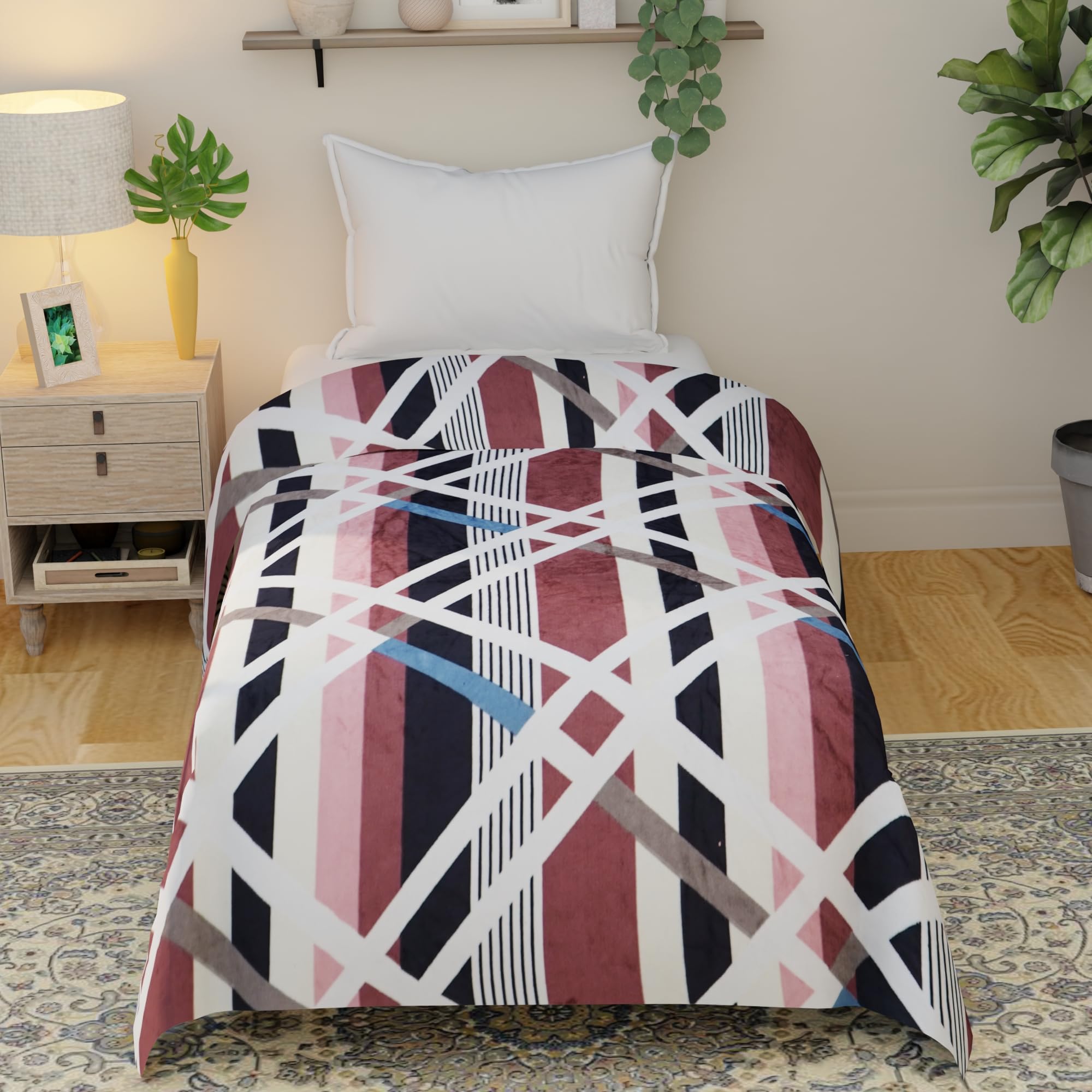 MORADO Flannel Duvet Cover for Double Bed | 160 GSM Warm & Soft Winter Fabric | Zipper Closure | 70×90 Inches-image-4