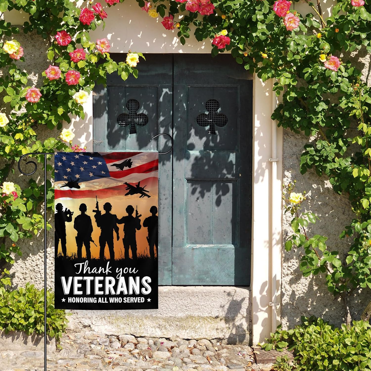 Thank You Veterans Garden Flag 12×18 Inch Double Sided Polyester for Memorial Day, Fourth of July, Veterans Day Patriotic Flag Decorations - Image 6