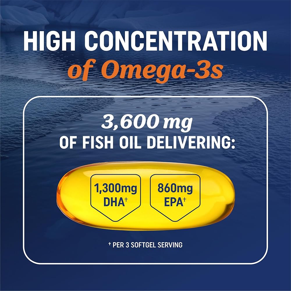 Triple Strength DHA Omega 3 Fish Oil 3600 mg | Over Taiwan | Ubuy