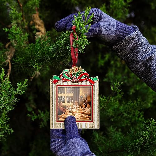 Miniatura 7 de GUOER Adornos para árbol de Navidad, regalo de recuerdo, decoración del hogar, decoraciones de Navidad, regalos de Navidad, colgante con marco de