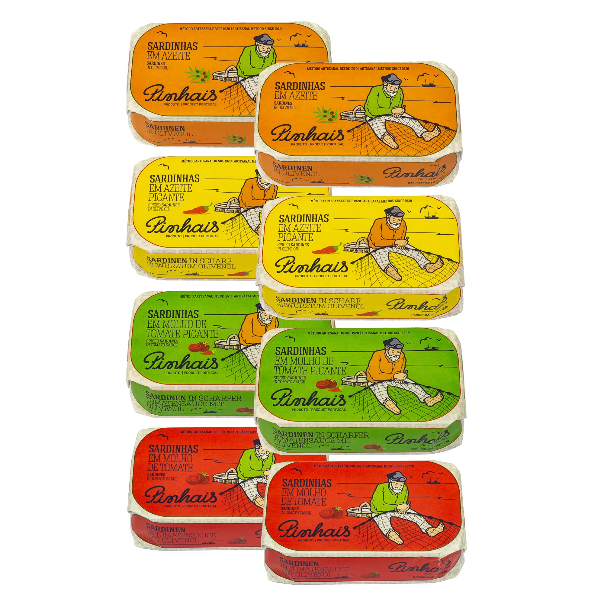 The Curated PantryPinhais Sardines from Portugal (Variety Pack of 8)